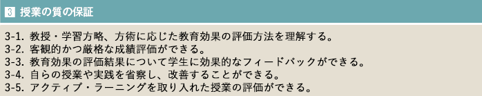授業の質の保証
